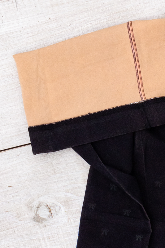 Колготки жіночі імітація з принтом "Бант"